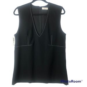 NWT Babaton Sz L Black Herrick Blouse